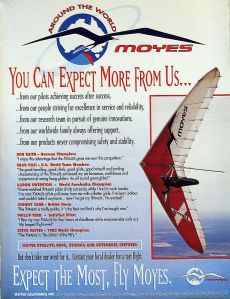 Art based on the Moyes Xtralite advert in Hang Gliding, July 1995