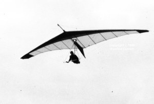 Photo of a 1980 prototype hang glider