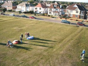 Aerial photo of the green at Barton-on-Sea
