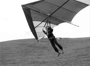 David Parsons flying a Chargus Vortex hang glider