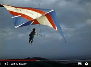 Bob Wills hang glider screenshot from Big Blue Sky by Bill Liscomb