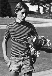 Roy Haggard, age 16 in 1971, with his emergency parachute. Photo by Bill Allen.