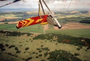 Hang glider over Kimmeridge, September 2000