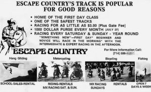 Escape Country advert, 1974