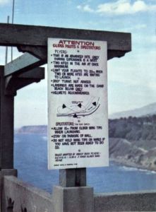 Point Fermin flying rules placard. Photo by W.A. Allen.