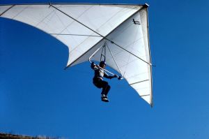 Frank Colver flying the prototype Wills Wing SuperSwallowtail
