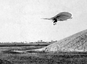 Otto Lilienthal flying in about 1895