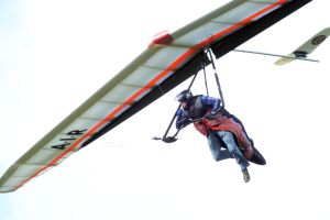 Rigid hang glider at Mere, Wiltshire, England, in June 2020