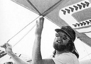 Hang glider pilot Jeff Burnett