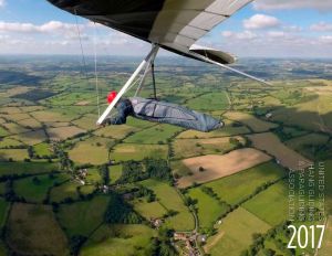 2017 hang gliding calendar cover photo photo by Everard Cunion over north Dorset in the summer of 2016