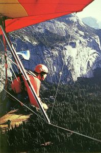 Art based on a photo by Bob Ormiston flying alongside Seth B. Anderson at Yosemite National Park, California