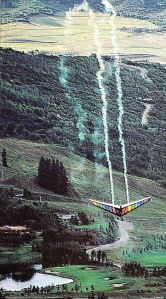 Red Bull photo of John Heiney looping an Ultralight Products TRX hang glider