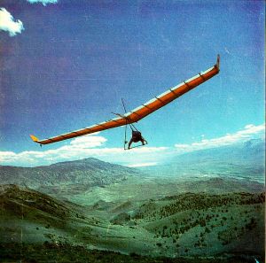 Chris Elison launches in a Hiway Explorer rigid hang glider