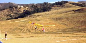 Escape Country 500 foot hang glider launch in view