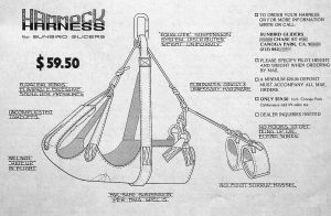 Sunbird hang glider 'knee hanger' prone harness of 1975