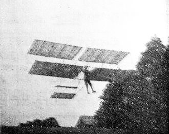 Patrol Leader Smith or Beard of East Grinstead Scouts flying a Chanute type in 1912