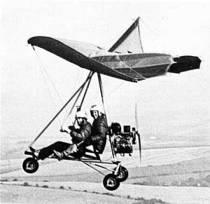 Southdown Sailwings Puma trike power unit with Lightning II hang glider in 1981