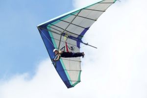 Roly Lewis-Evans flying at Kimmeridge